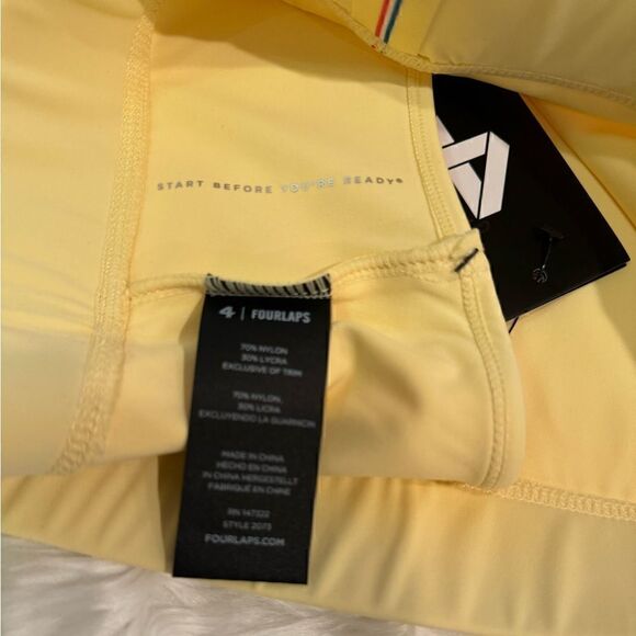 NWT Four Laps ‘Solo’ Performance Sports Bra in Banana Size M - Picture 7 of 10